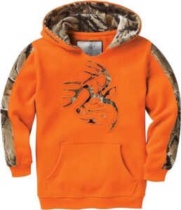 link to Children's hunting hoodie that are warm and customizable
