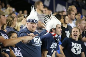 football crowd watching